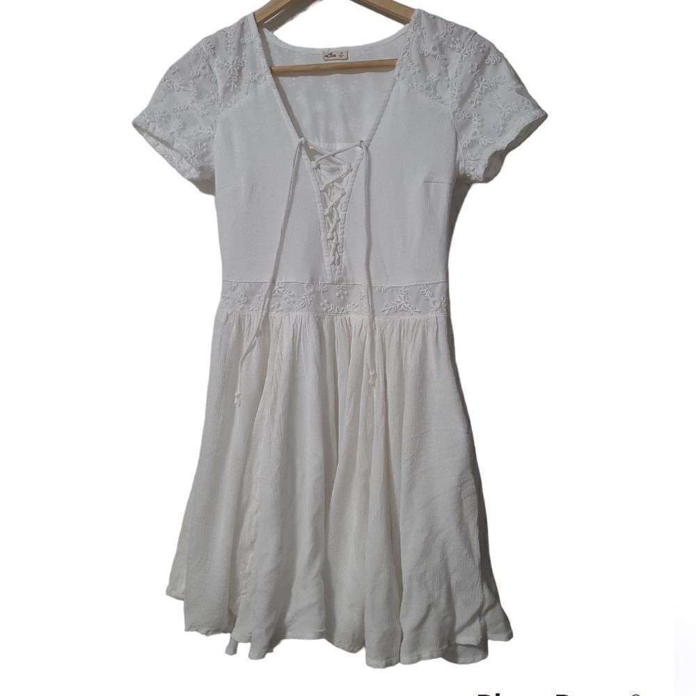 Hollister dress white short sleeves size xs